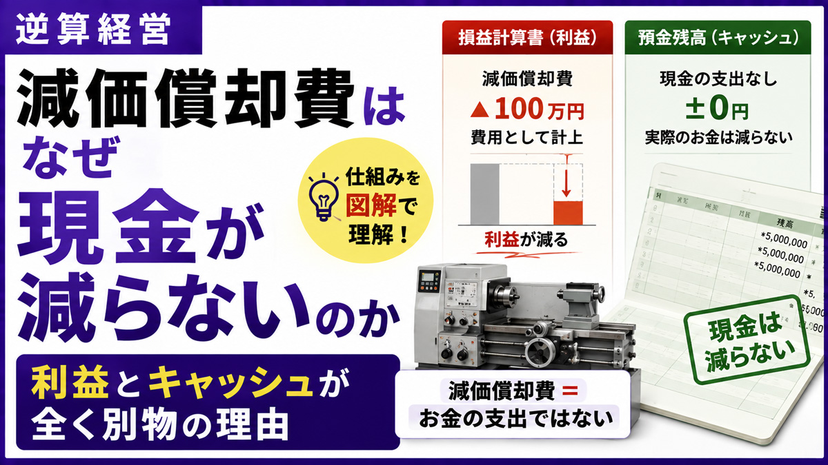 減価償却費はなぜ現金が減らないのか — 「利益＋減価償却」が手元に残るお金